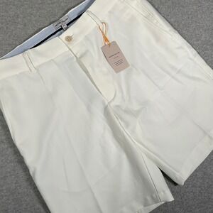 Peter Millar Salem Performance Shorts Men's 33 White 9" Crown Sport Golf NEW NWT